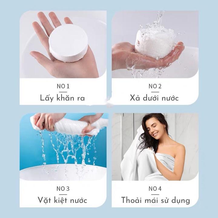 KHĂN TẮM NÉN COTTON SIÊU MỀM MỊN KHÁNG KHUẨN TỐT AN TOÀN CHO DA