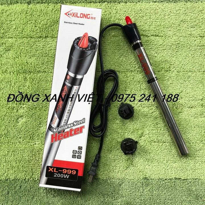 Sưởi bế cá inox Xilong 200W siêu ấm cho bể 60 - 80cm