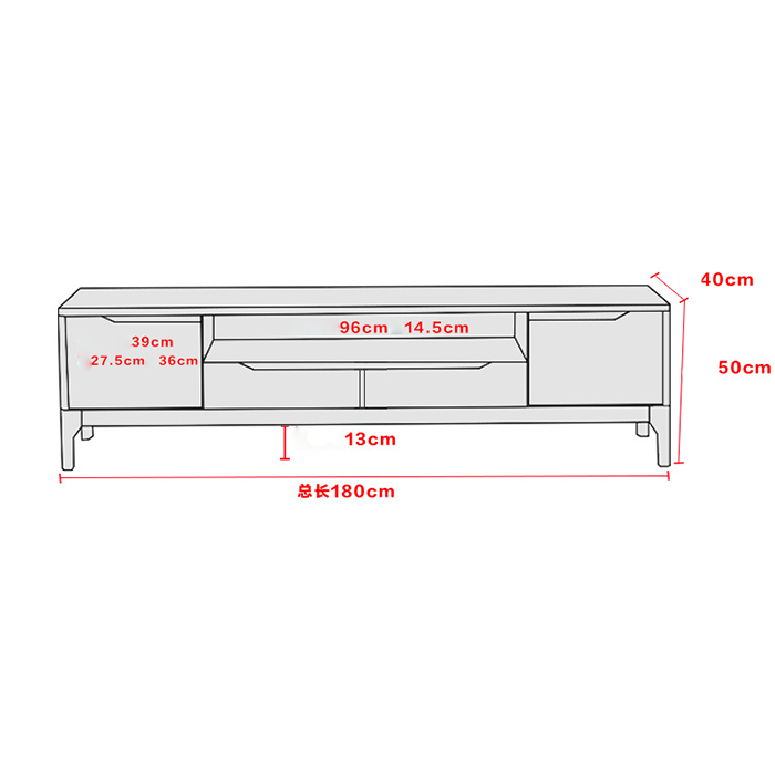 Kệ tivi gỗ tự nhiên 180cm - Kệ tivi cao cấp cho phòng khách (kt 180x40x50cm)