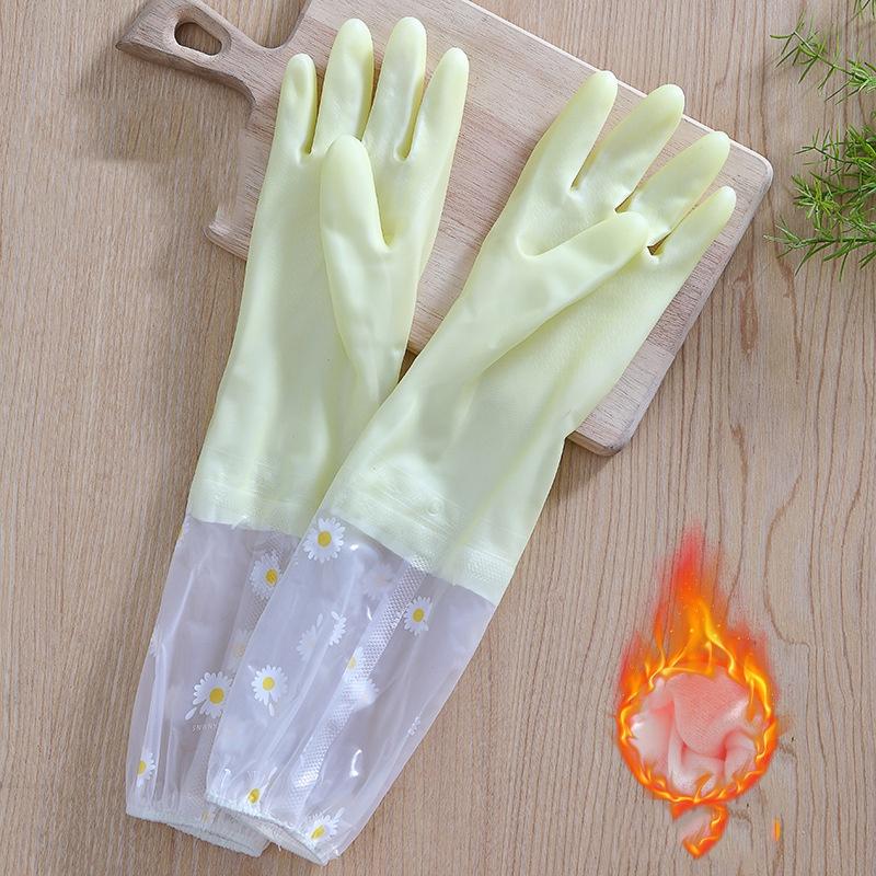 GANG TAY CAO SU CHỐNG THẤM HOA CÚC DỄ THƯƠNG SIÊU ĐẸP, SIÊU DAI LOẠI DÀI 46CM