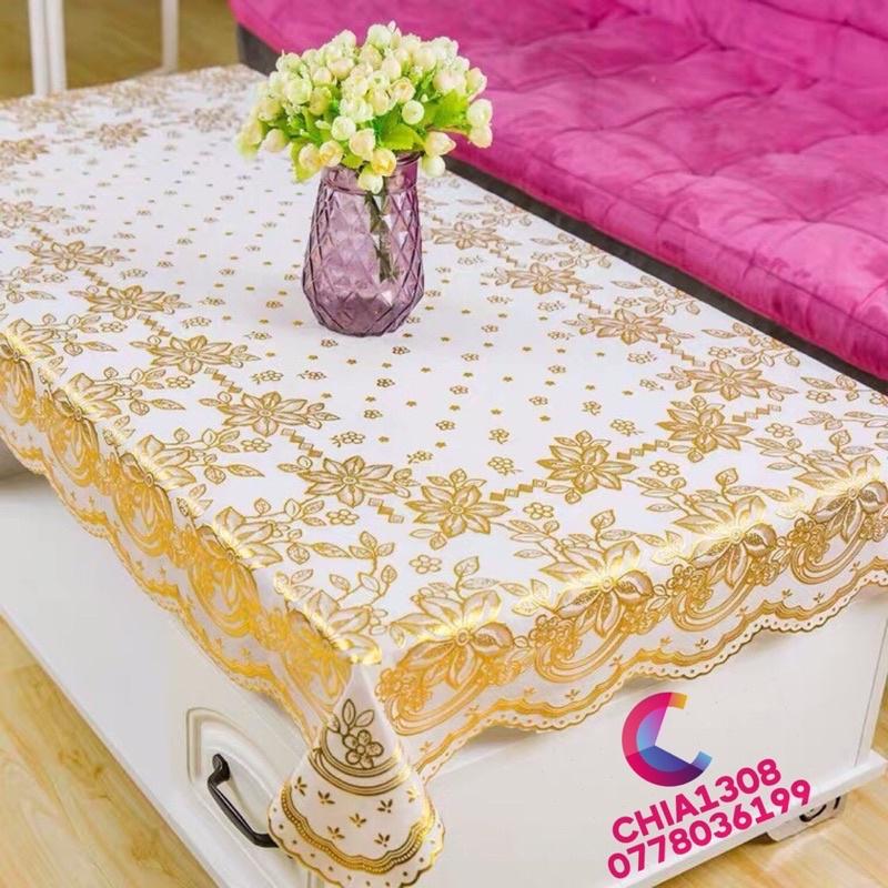 KHĂN TRẢI BÀN PHÒNG KHÁCH KÍCH CỠ RỘNG 90cm, DÀI 150cm, KHĂN TRẢI BÀN NHỰA PVC chống thấm nước