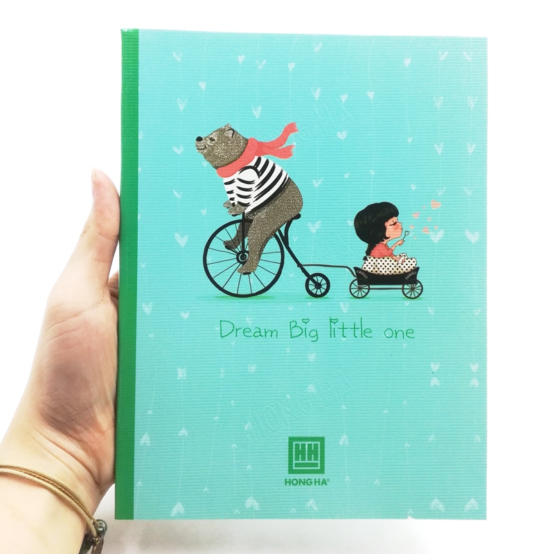 Bộ 5 Vở Class Dreaming Bear - 4 Ô Ly Ngang (2mm) - 96 Trang - ĐL 70 - Mẫu 2 - Xanh Lá