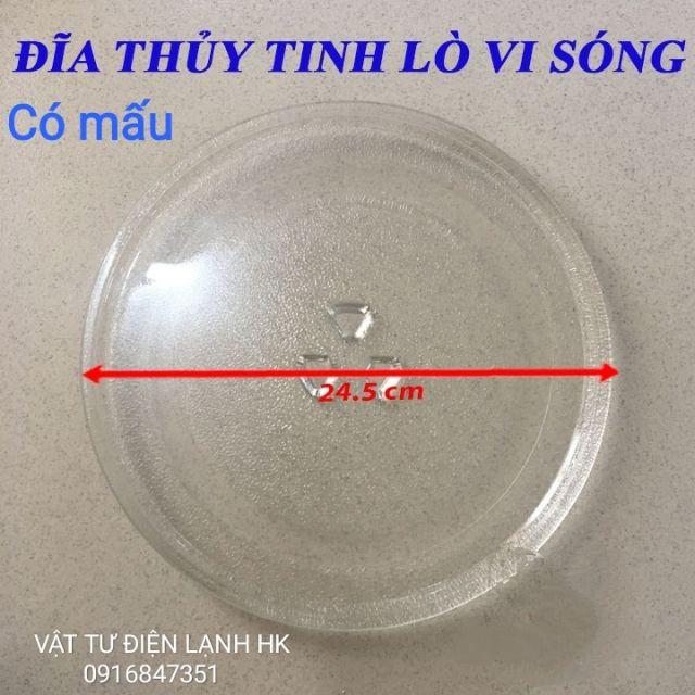 Đĩa thủy tinh đựng đồ ăn lò vi sóng các cỡ 24.5 - 25.5 - 27 - 28.5 - 31.5 cm lvs