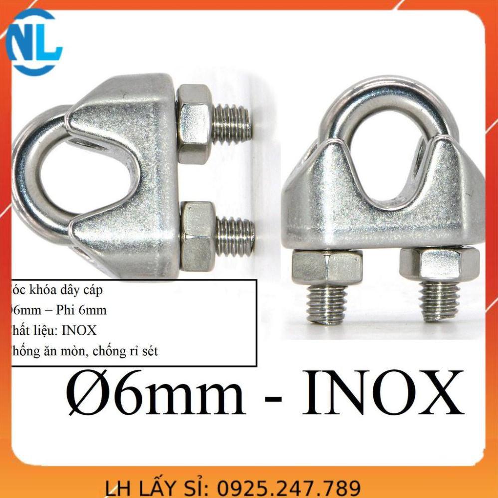 10 Cóc khóa cáp Ø INOX cáp thép giá sỉ