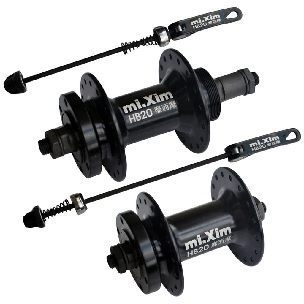 Bike Disc Brake Hubs Front Rear Bearings Hub Set w/ Lever 32H Cassette Hubs