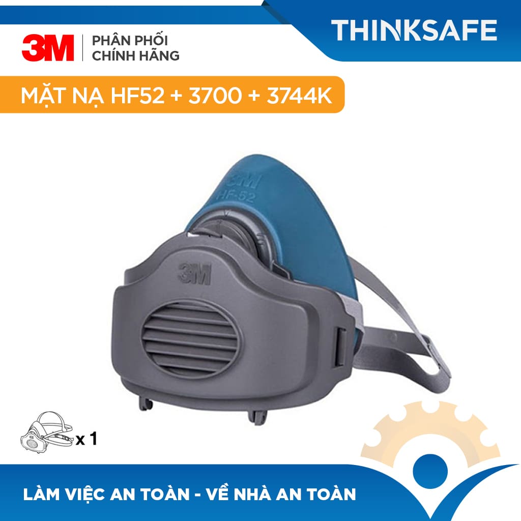 Mặt nạ phòng độc 3M Thinksafe, phòng độc, chuyên phòng dịch, chống giọt bắn, lọc bụi mịn, khói hàn, xịt sơn - HF52/3700K