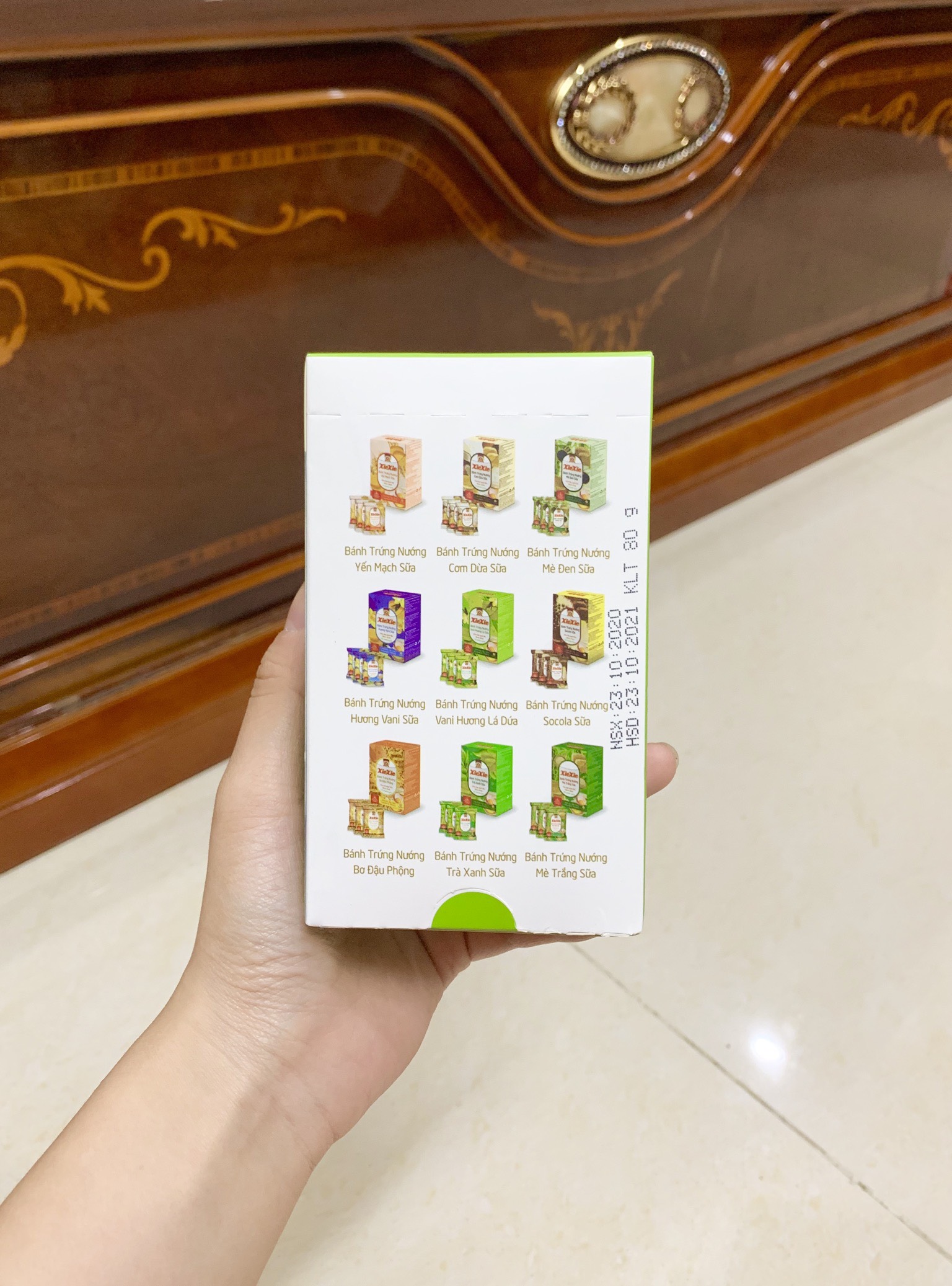 80g Bánh trứng nướng XieXie VANI hương LÁ DỨA sữa tươi MỸ NGỌC