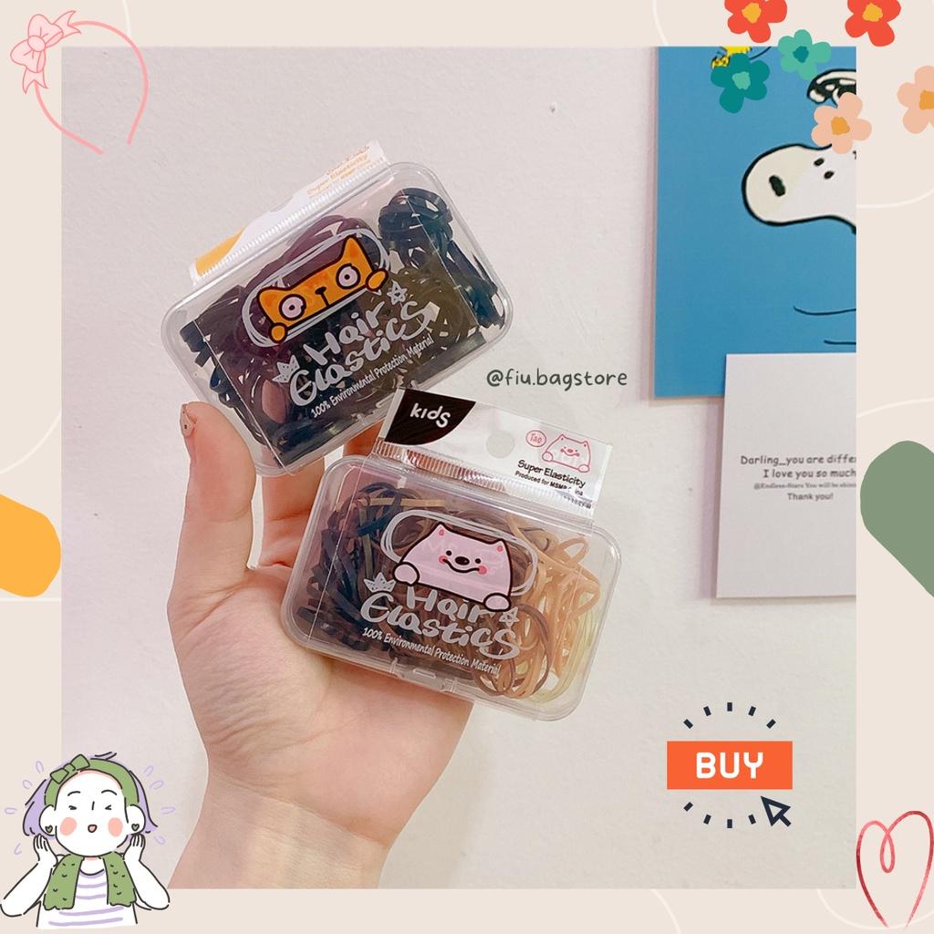 Hộp Chun Cột Tóc Mini Bỏ Túi Nhỏ Gọn Nhiều Màu