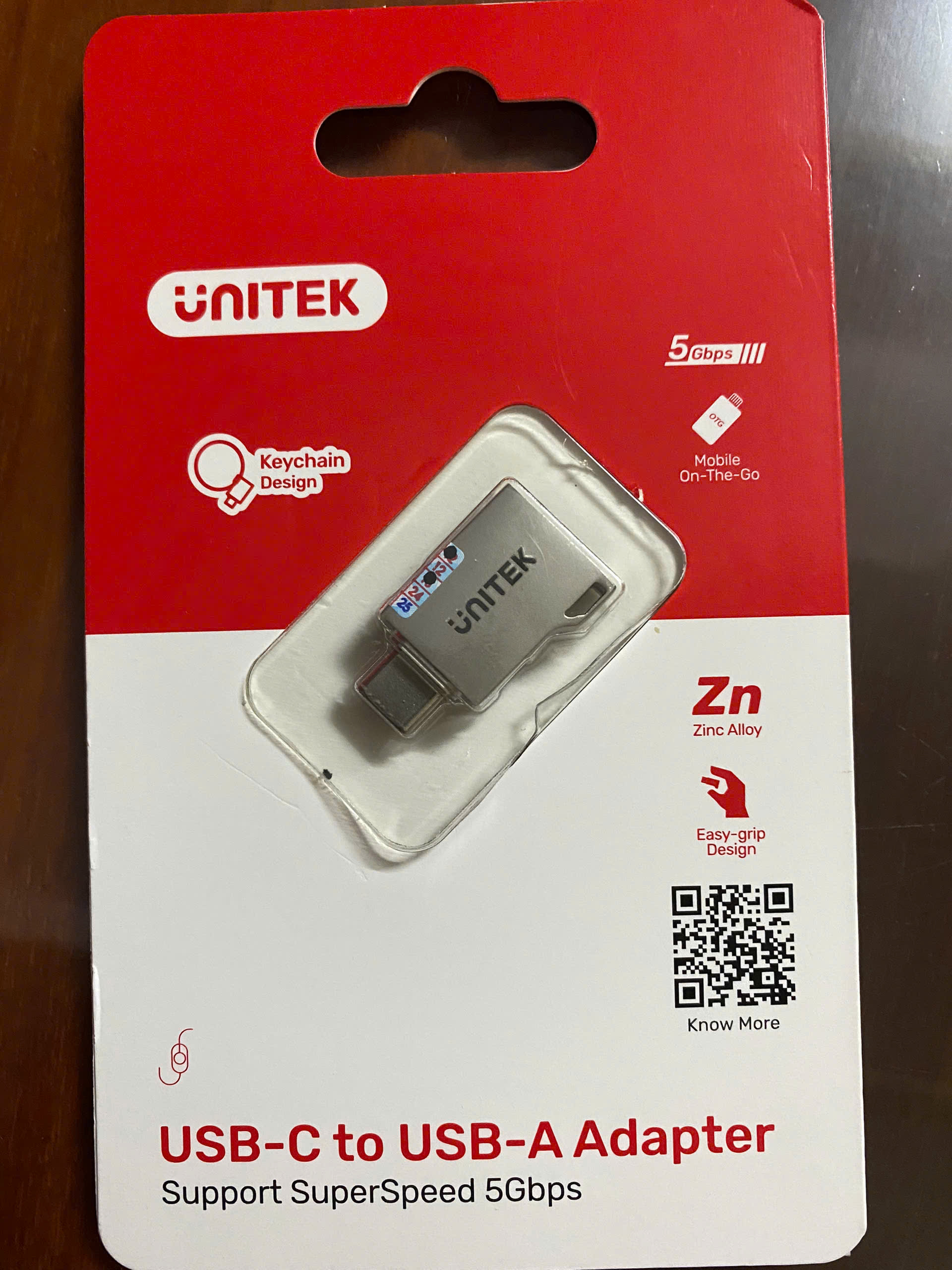 Đầu đổi OTG Type-C sang USB OTG UNITEK A1025GNI - Hàng chính hãng