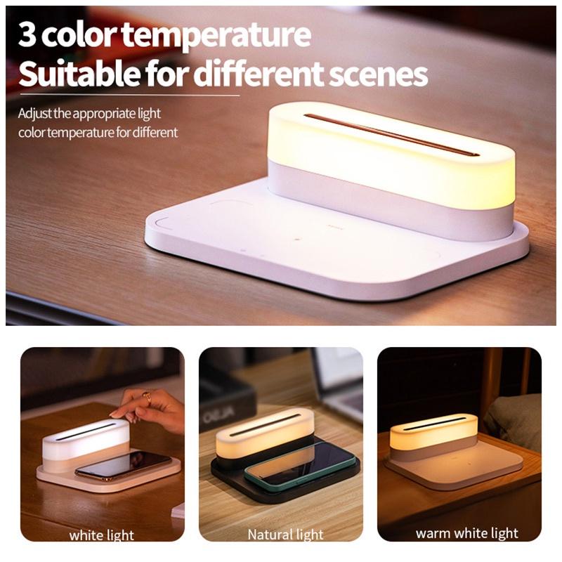 Đồng Hồ Báo Thức Điện Tử Tráng Gương Đa Năng Kèm Sạc Không Dây Tiện Dụng