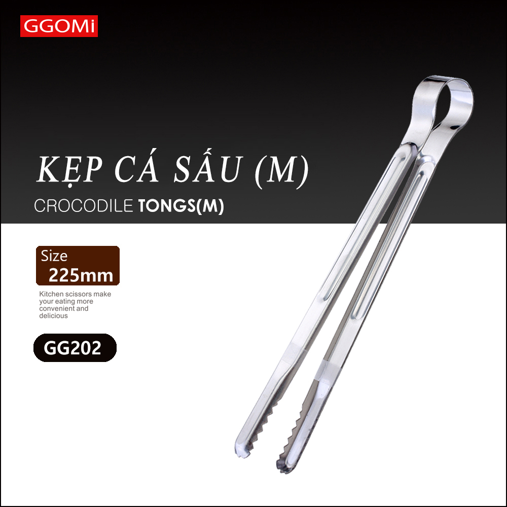 Kẹp gắp thực phẩm inox bằng thép không gỉ an toàn sức khỏe con người nhiều kích cỡ GGOMi Hàn Quốc