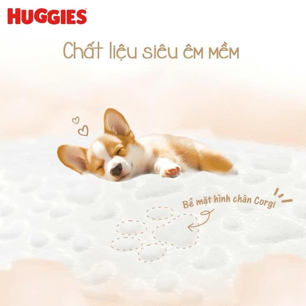 Tã bỉm QUẦN Huggies Gentle Soft - Corgi miếng êm mềm nâng niu làn da bé Size M54 miếng