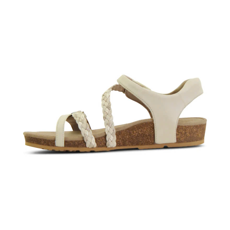 Giày sandal da sức khoẻ nữ Aetrex Jillian Ivory