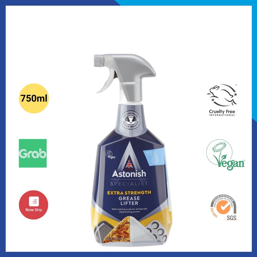 Tẩy dầu mỡ nhà bếp ASTONISH 750ml vệ sinh vết cháy khét bếp điện từ xoong nồi đa năng C6750