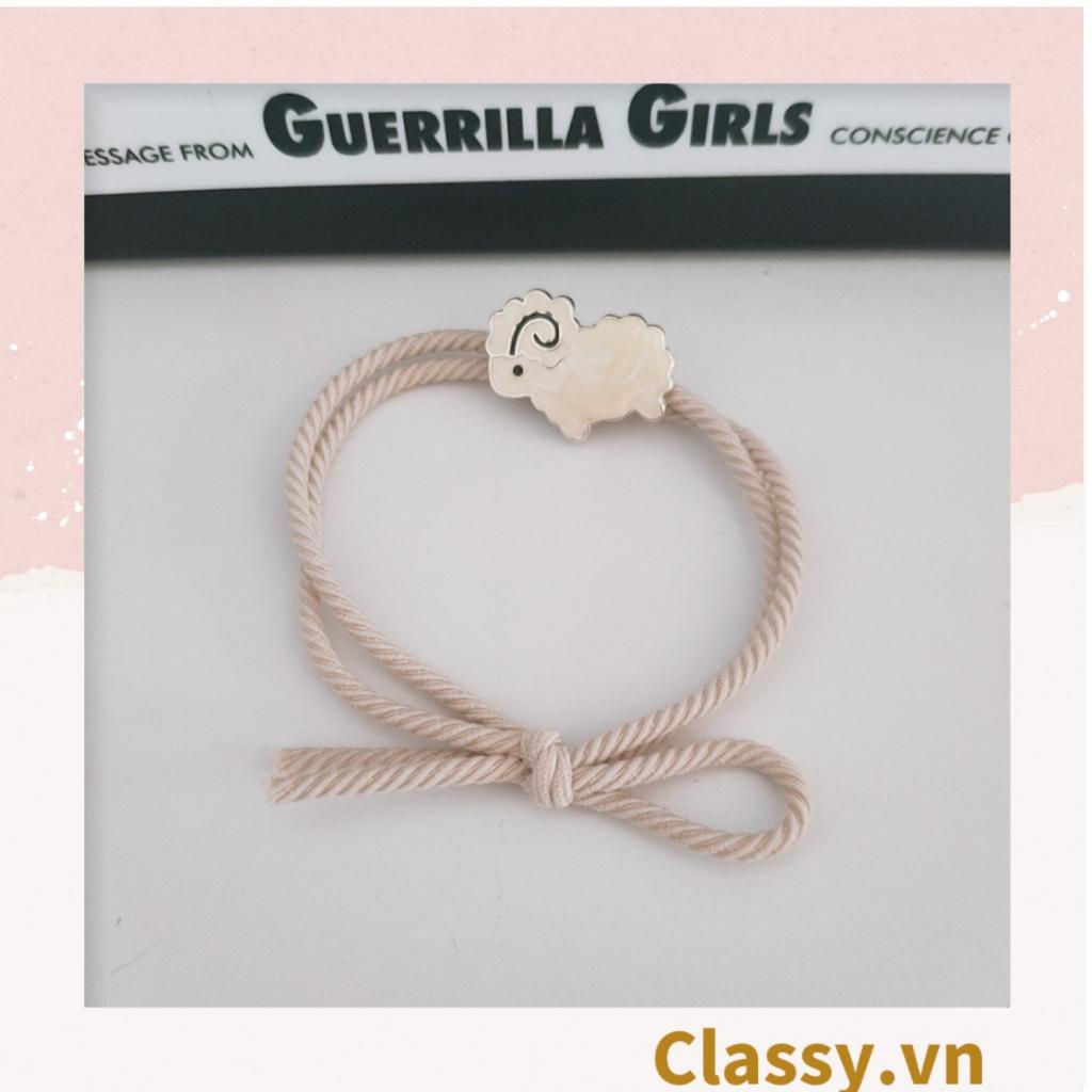 Dây cột tóc hình con cừu dễ thương, hai lớp chắc chắn, phong cách hàn quốc dành cho nữ Classy PK1018