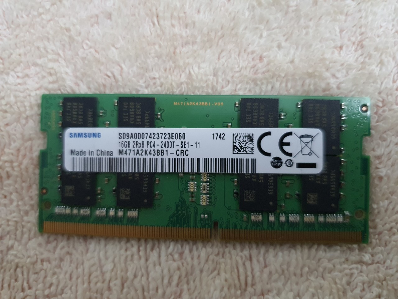 Ram máy tính laptop 16GB DDR4 PC4-2400T - Hàng chính hãng