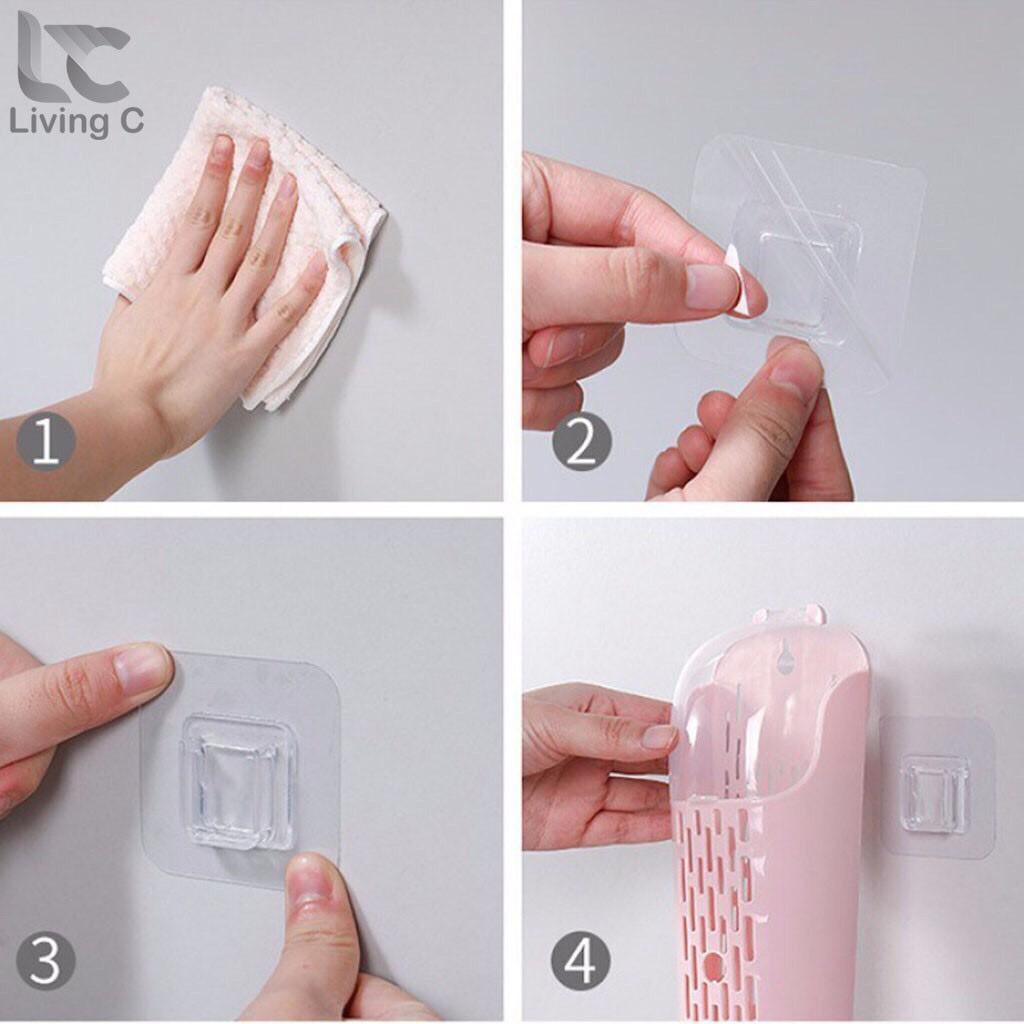 Hộp Đựng Đũa Muỗng ️️ Thìa Đa Năng Dán Tường Có Nắp Đậy Chống Bụi, có khe thoát