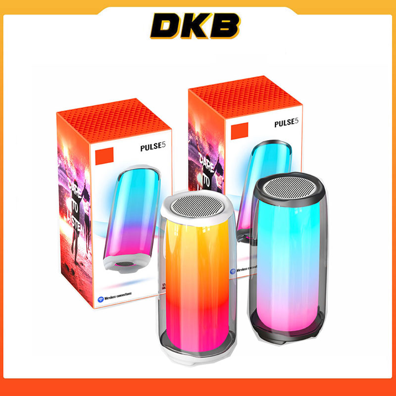 Loa bluetooth, Loa vi tính, Loa không dây DKB PULSE 5, Full Led 360 ĐỘ, Có cổng 3.5 kết nối máy tính, Đèn Led RGB nháy theo nhạc, Phiên bản mới - Hàng Chính Hãng