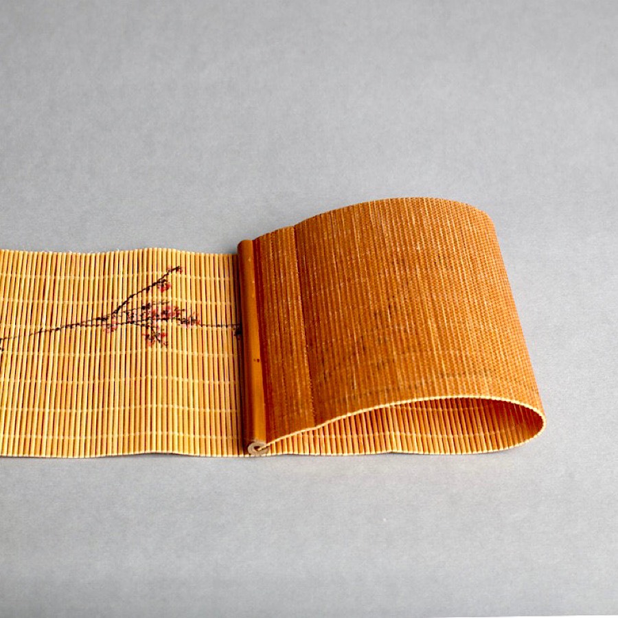 CHIẾU TRE TRẢI BÀN TRÀ , TRANG TRÍ HOA ĐÀO LOẠI NHỎ 10 x 45 cm