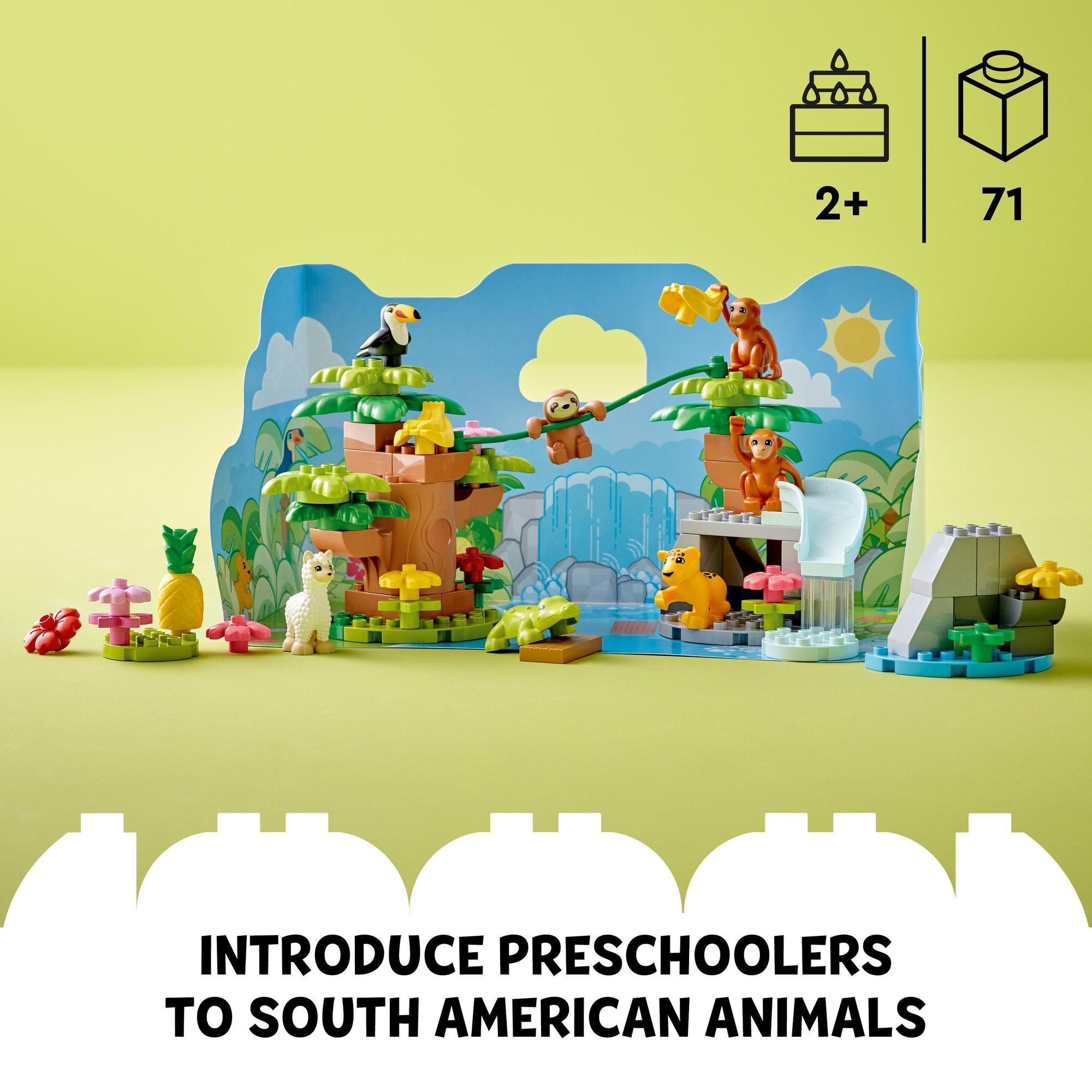 LEGO DUPLO 10973 Khám phá thế giới động vật Nam Mỹ (71 chi tiết)