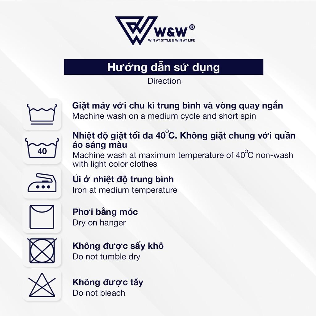 Áo Thun Polo Nam W&amp;W Dáng Regular Fit- Cổ Bẻ Đức Ngắn Có Túi Ngực Chất Liệu Thoáng Mát, Thấm Hút Tốt WPO70R