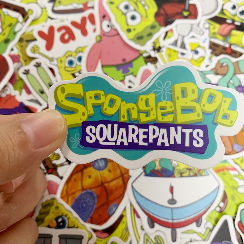 Bộ 50 miếng Sticker hình dán Spongebob