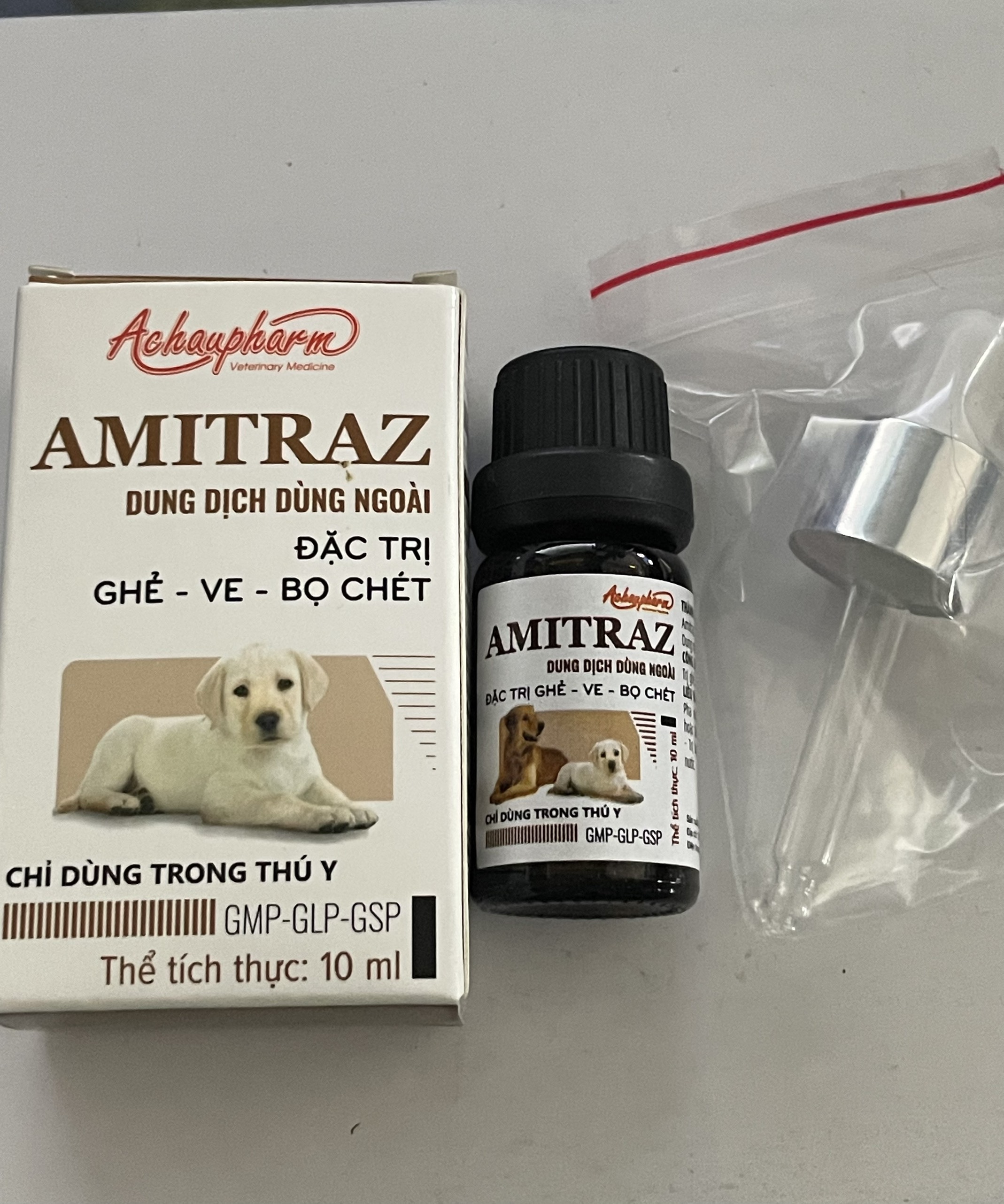 AMITRAZ 10ML - HỖ TRỢ GHẺ, VE, BỌ CHÉT