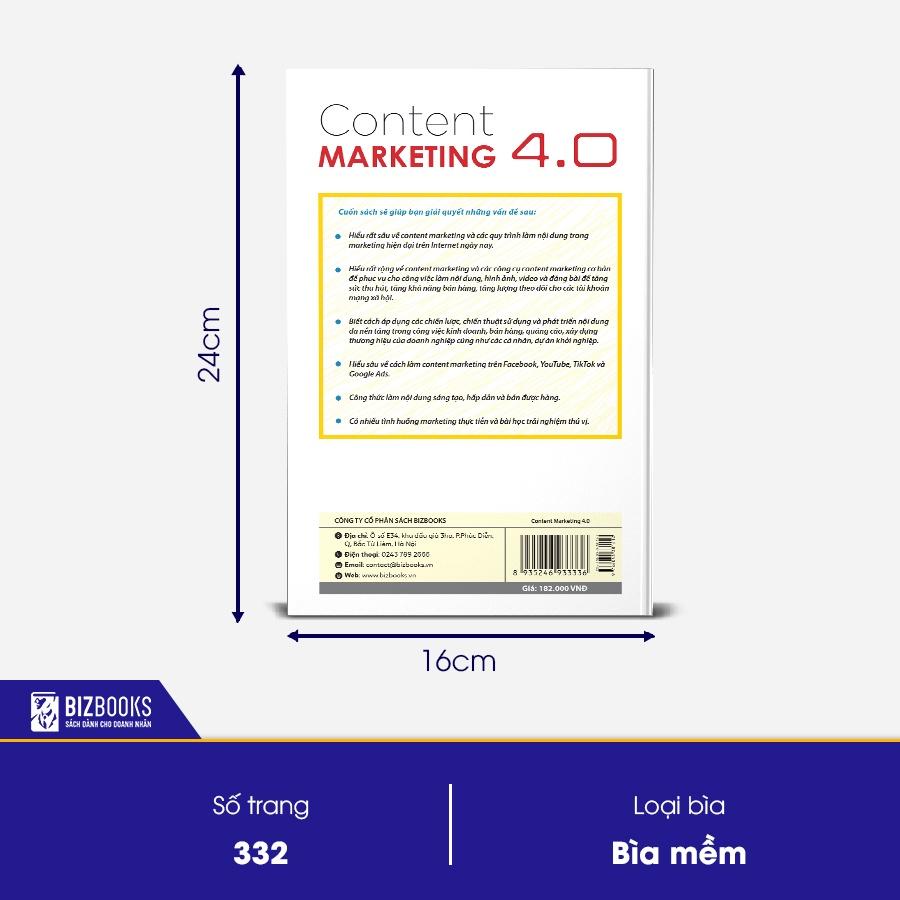 BIZBOOKS - Sách Content Marketing 4.0: Nội dung hay, bán bay kho hàng 