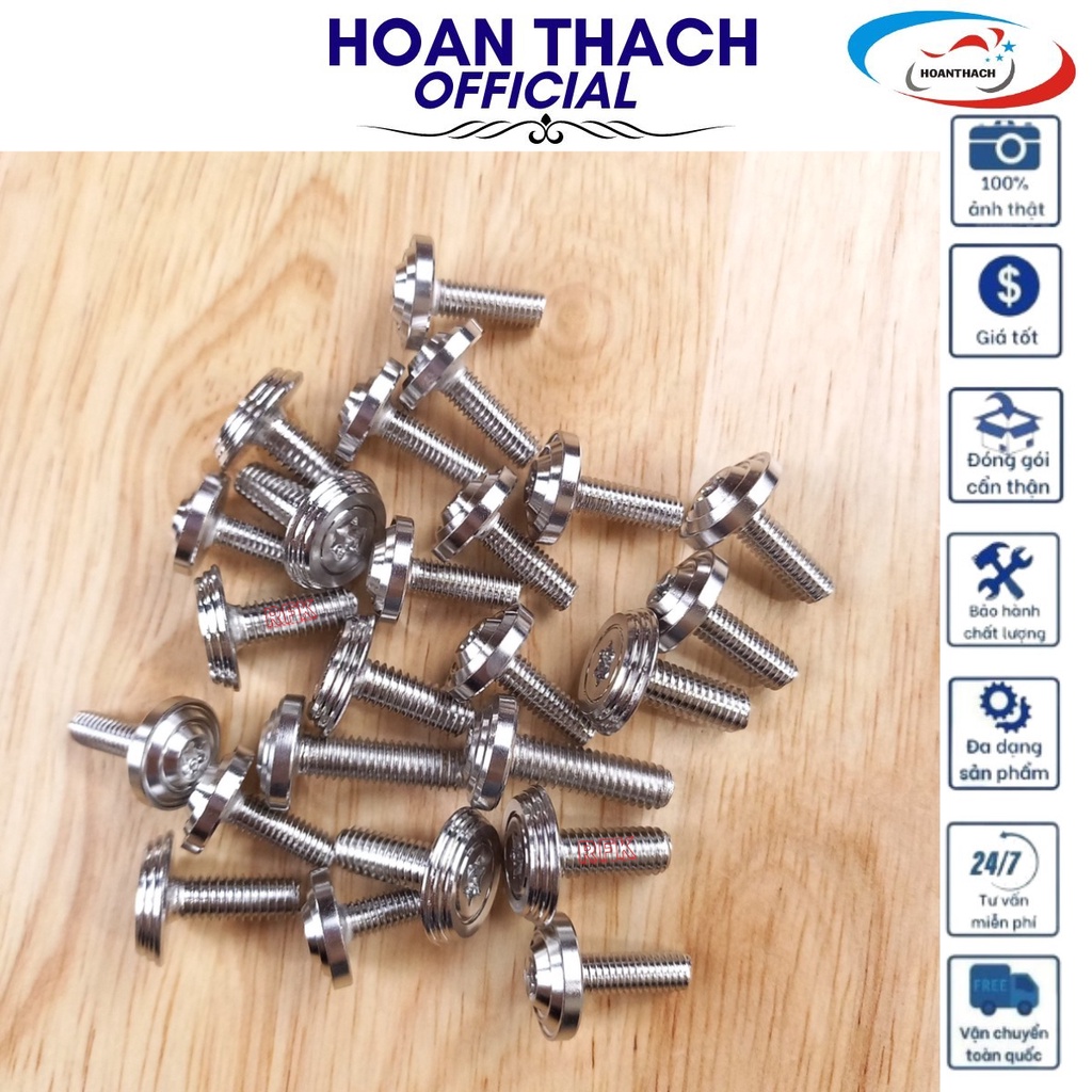 Bộ Ốc Áo Mẫu Thái Inox 304 cho xe máy Sonic (24 con), HOANTHACH SP017374