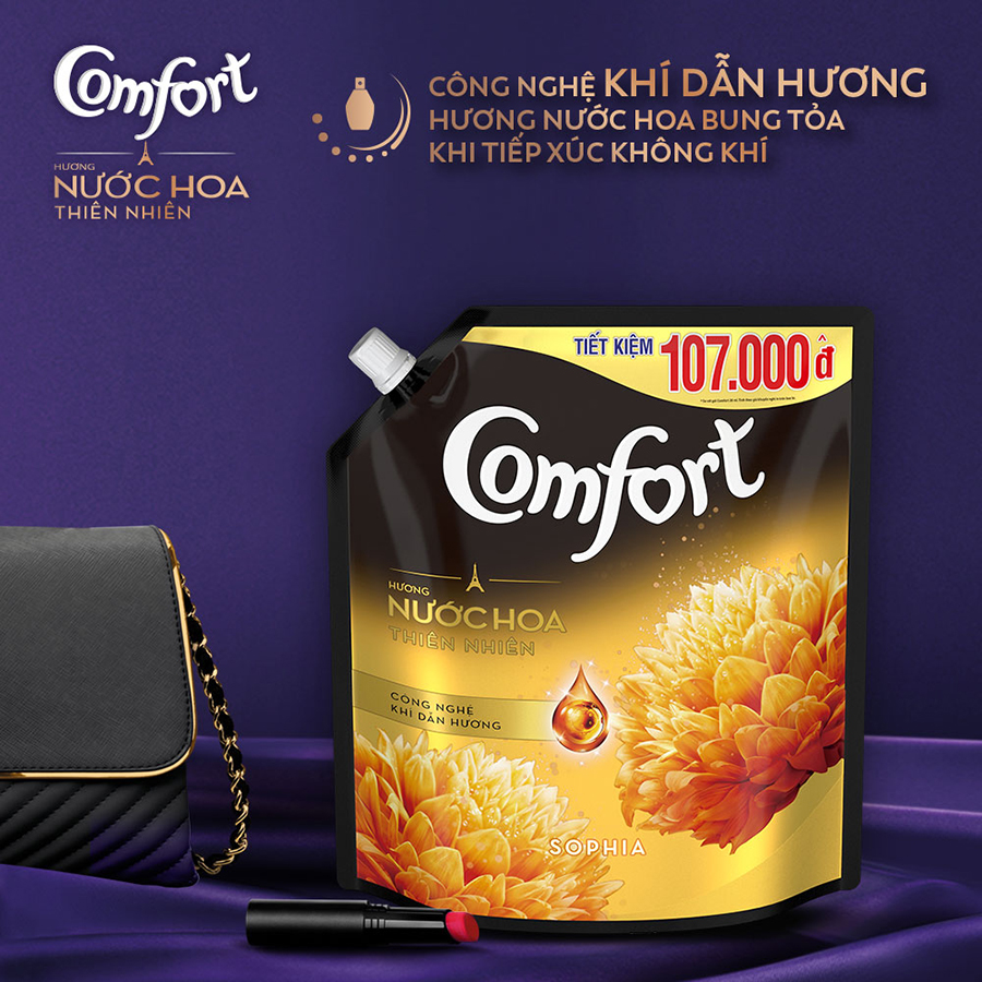 Nước Xả Vải Comfort Hương Nước Hoa Thiên Nhiên Sophia (2.4L)