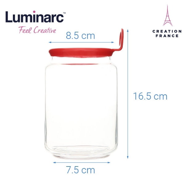 Bộ 3 Hủ Thuỷ Tinh Luminarc Rondo Smile 0.75L - LUROP8058