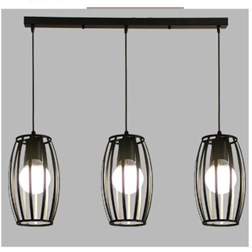 Bộ đèn thả treo trần lồng trụ LT100 - kèm bóng LED và đế ốp trần
