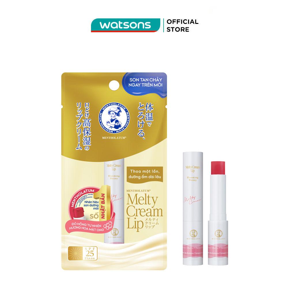 Son Dưỡng Môi Mentholatum Melty Cream Lip Blooming Honey SPF25 PA++++ 2.4g