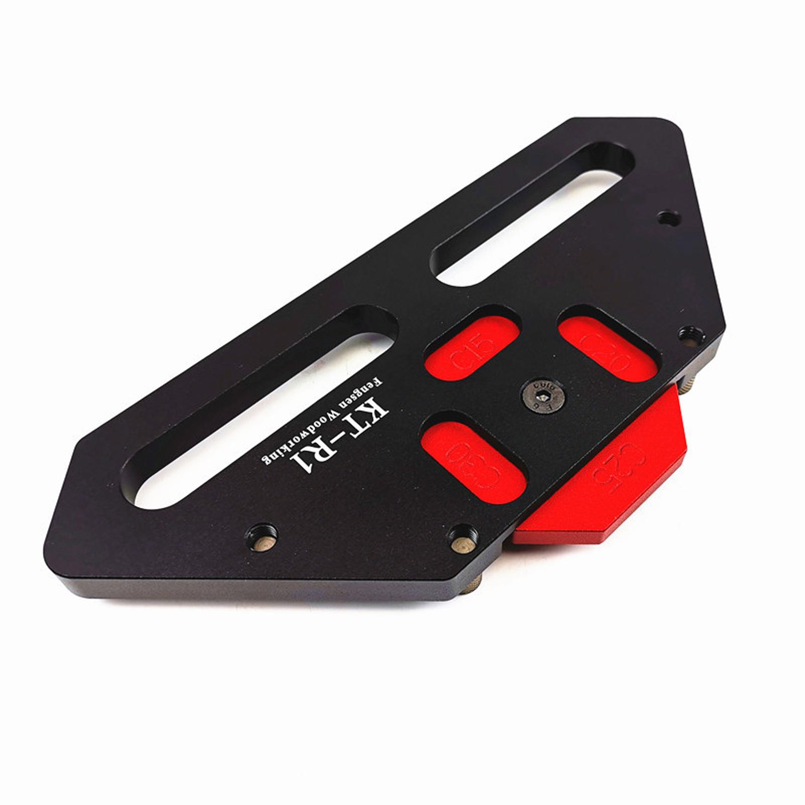 KT-R1 Aluminum Alloy Wood Working Circular Panel Template Quick Fixture Positioning Woodworking Angle of Fillet R Arc