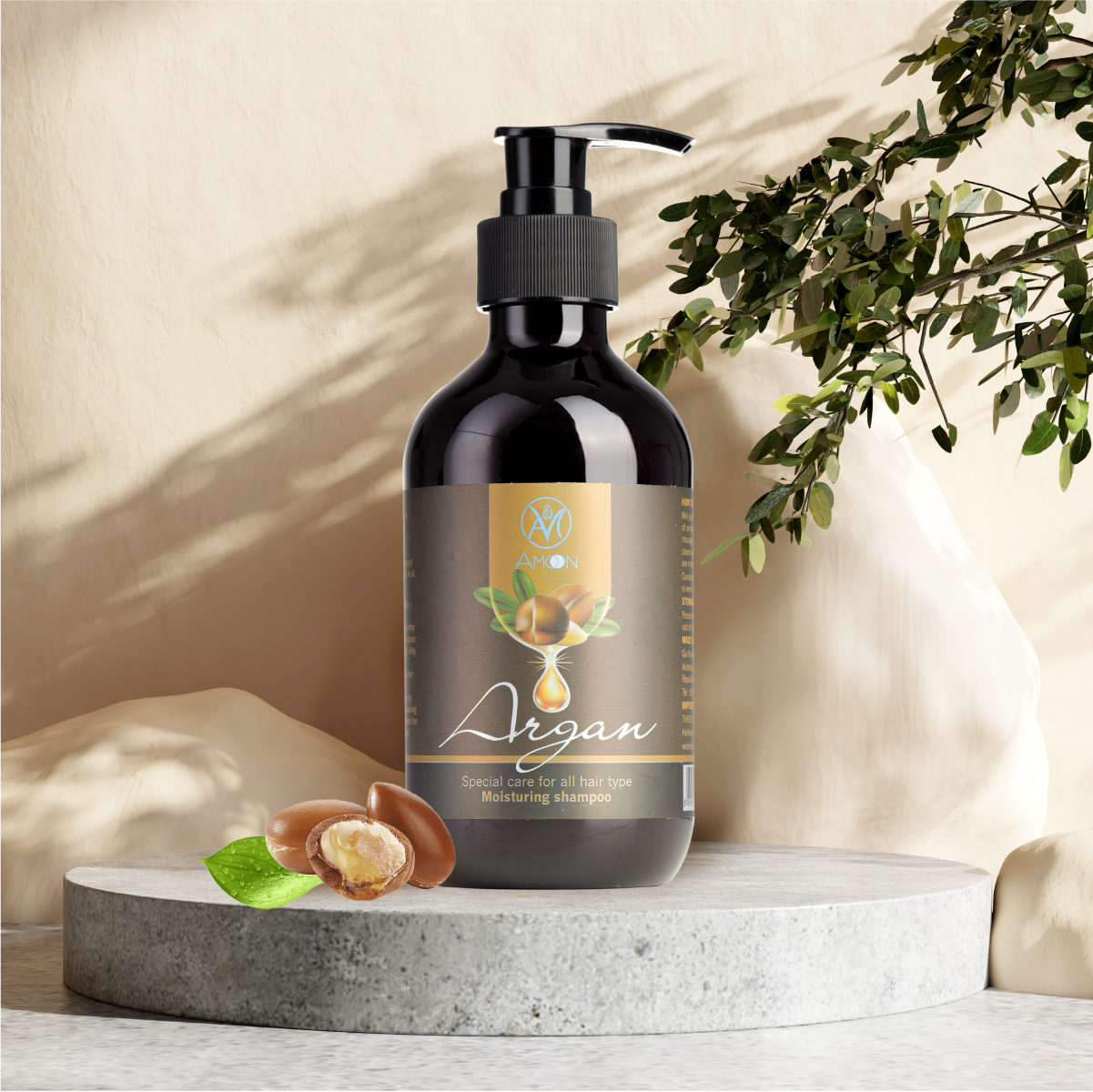 Dầu gội chăm sóc tóc Organic Amoon Argan Shampoo