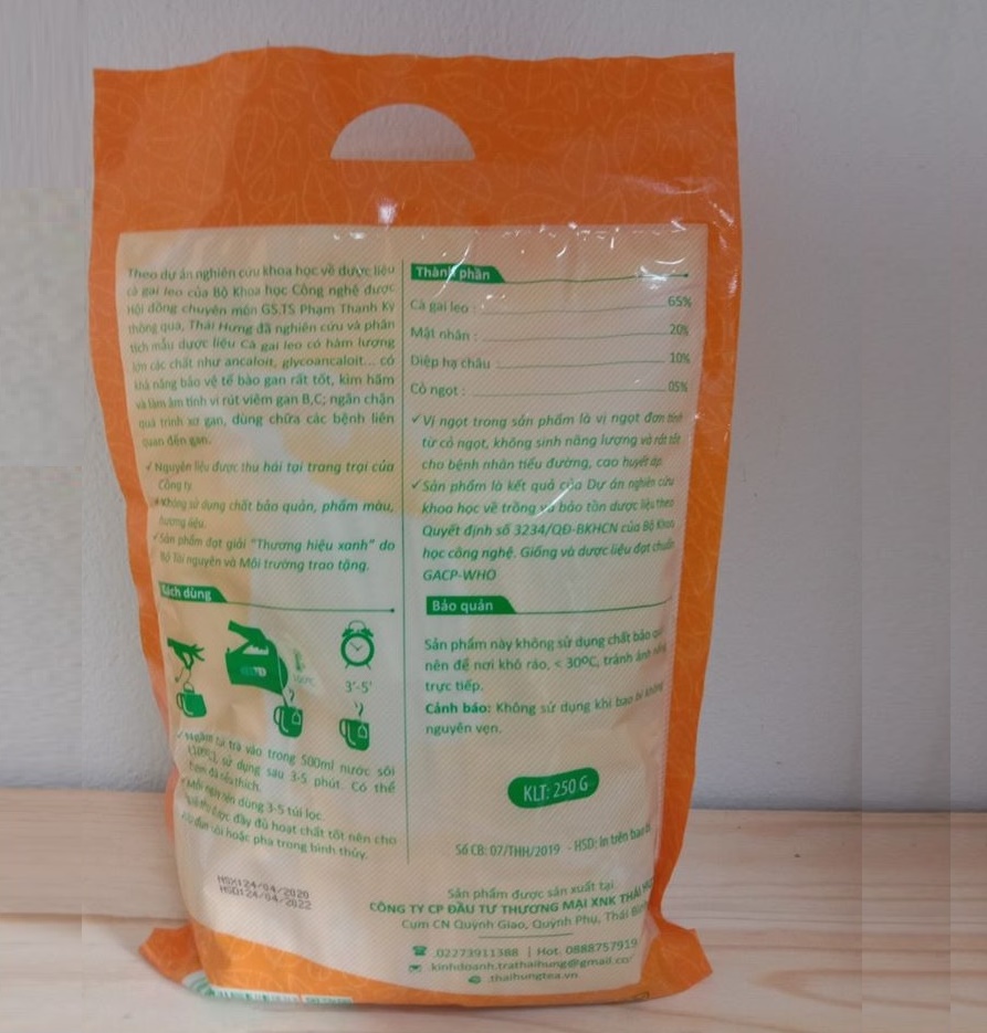Combo 05 Bịch Trà Cà gai leo Thái Hưng Thải độc gan, mát gan, giải rượu