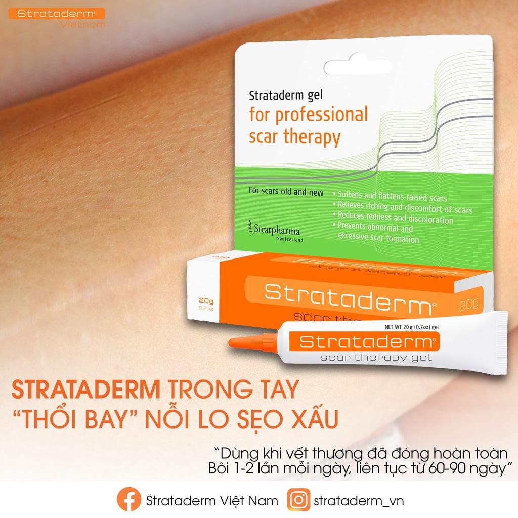 Strataderm 10g - Gel Silicone ngăn ngừa sẹo xấu