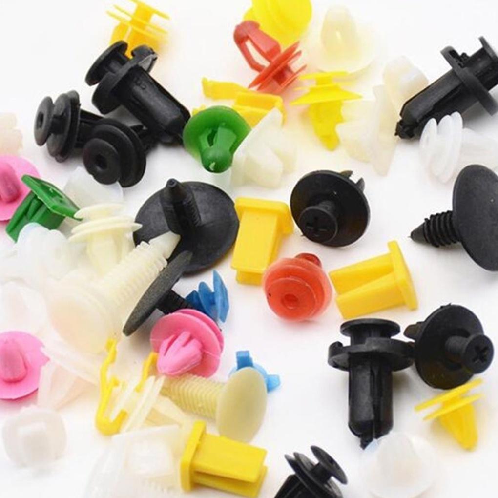 Set 100 Đinh Tán Nhựa Nhiều Màu Cho Xe Ô Tô