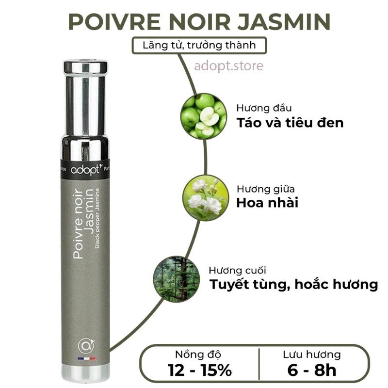 Nước Hoa Nam ADOPT' POIVRE NOIR JASMIN Mạnh Mẽ, Ngông Cuồng, Thơm Lâu