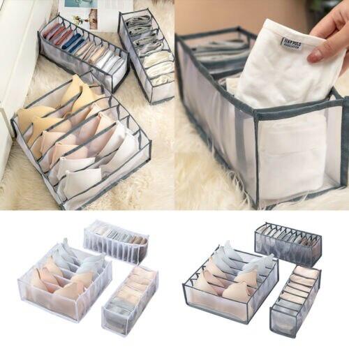 New Underwear Storage Compartment Box Foldable Bra Organizer Drawer Socks Storage Box Cabinet Drawer Divider Home Organizer
