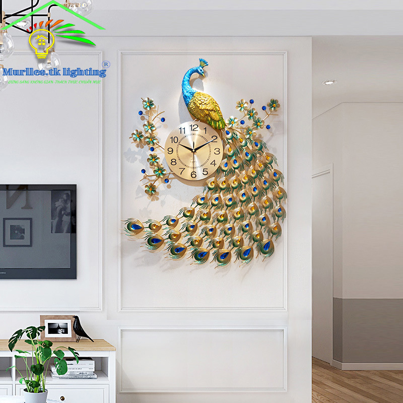 Đồng hồ Treo Tường, đồng hồ decor nghệ Thuật Cao Cấp hiện đại 3D kích cỡ lớn treo phòng khách 1818
