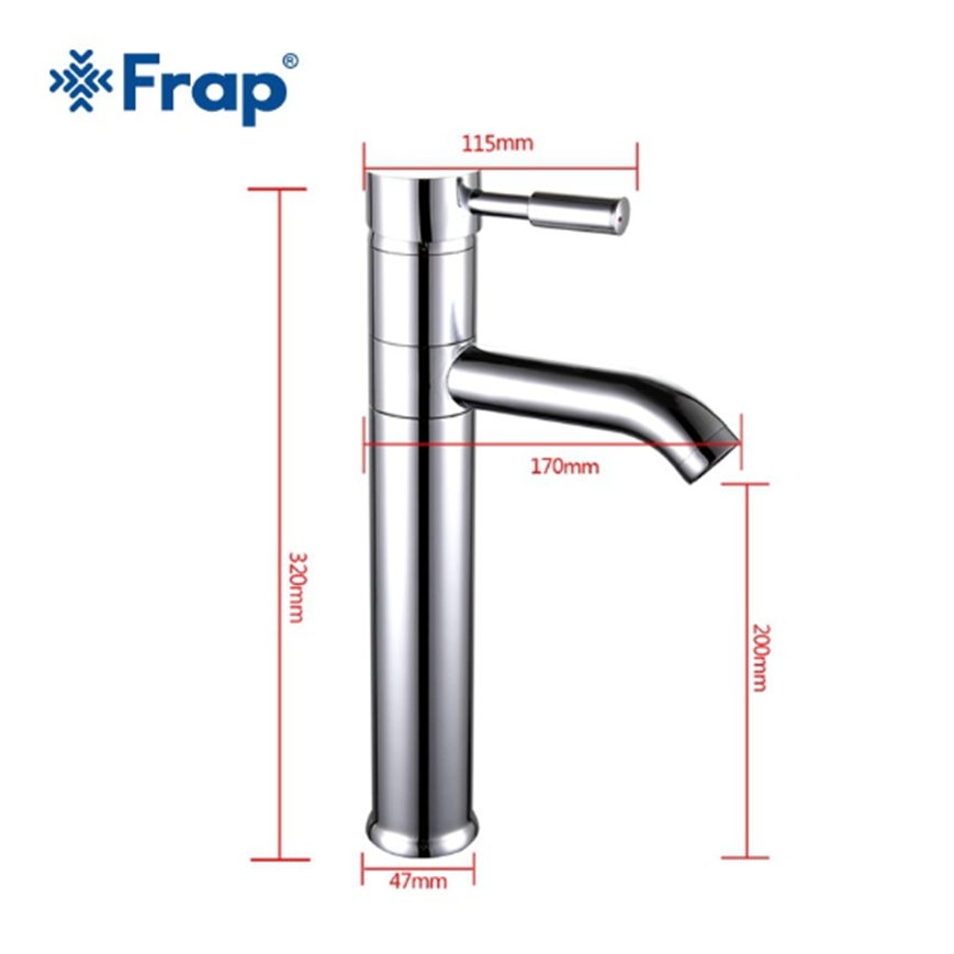 Vòi chậu cao lavabo nóng lạnh Frap F1052-2 chính hãng Nga