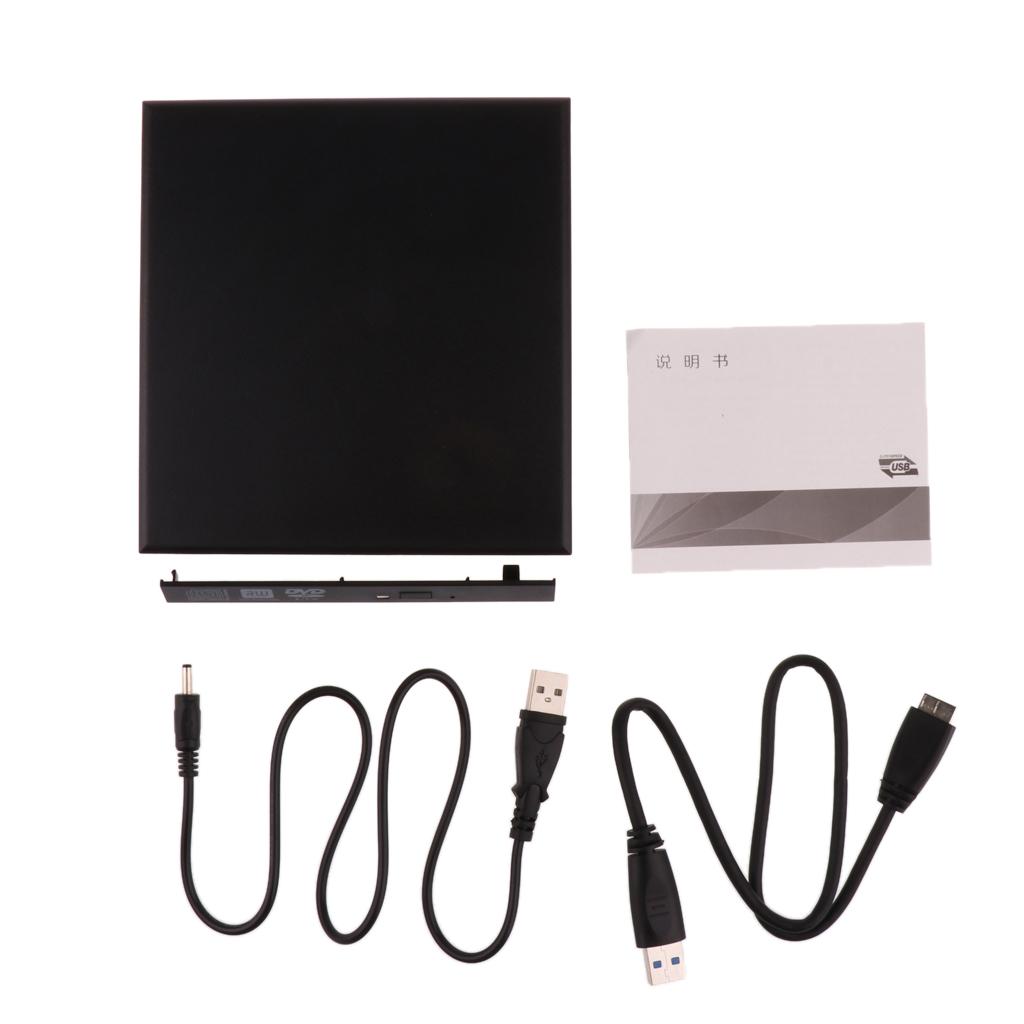 12.7mm USB 3.0 CD DVD RW Burner Optical Drive External Enclosure Case Only