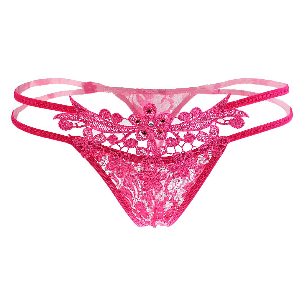 Women Lace Floral Briefs Lingerie Knickers Thongs Panties Underwear