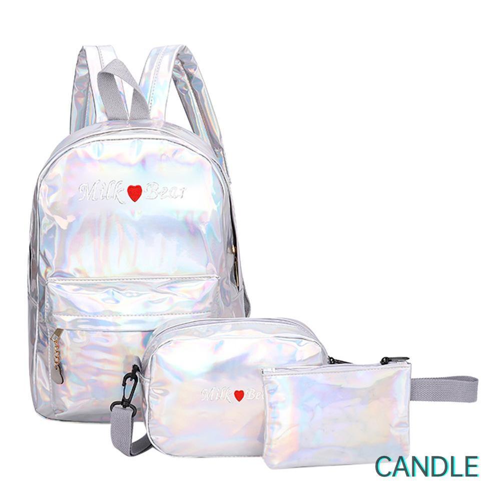 Set 3 Ba Lô Túi Ví Da Thời Trang Unisex