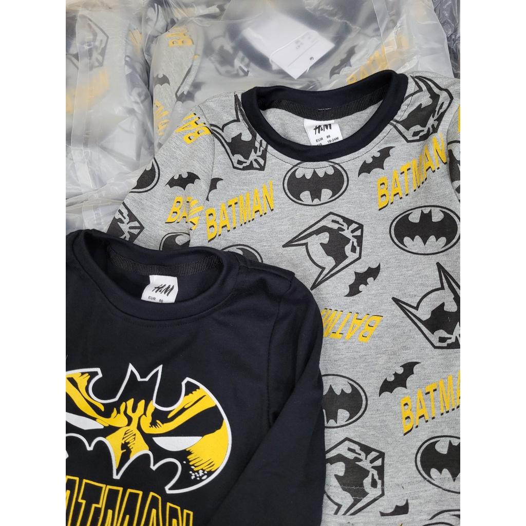 SET 2 BỘ BÉ TRAI DÀI TAY BATMAN VÀNG