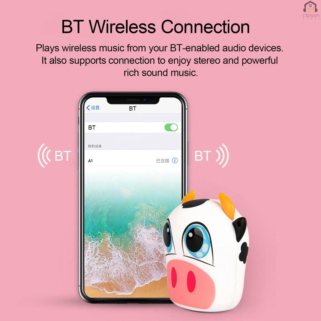 Loa bluetooth không dây A1 mini TWS kèm mic và dây đeo