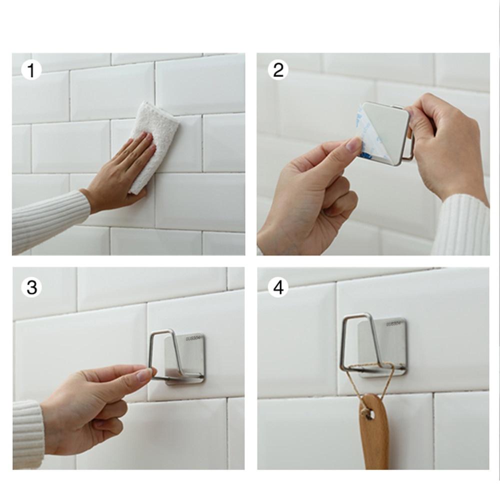 Kitchen Stainless Steel Sponges Holder Drain Drying Rack Self Adhesive Sink Shelf Kitchen Accessories Storage Organizer Gadgets
