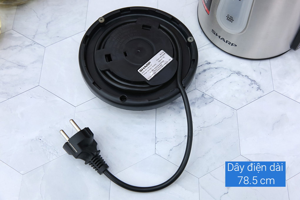 Bình đun Siêu Tốc 1.5 Lít Sharp EKJ-15EVS-ST Vạch báo mực nước, Cảm biến nhiệt: FADA - Hàng chính hãng, BH 12 tháng
