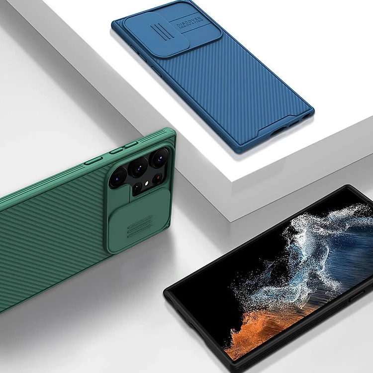 Ốp lưng chống sốc bảo vệ camera cho Samsung Galaxy S23 Ultra - S23 Plus hiệu Nillkin Camshield Pro - Hàng nhập khẩu